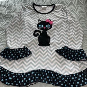 Cute Black Cat Dress/Tunic